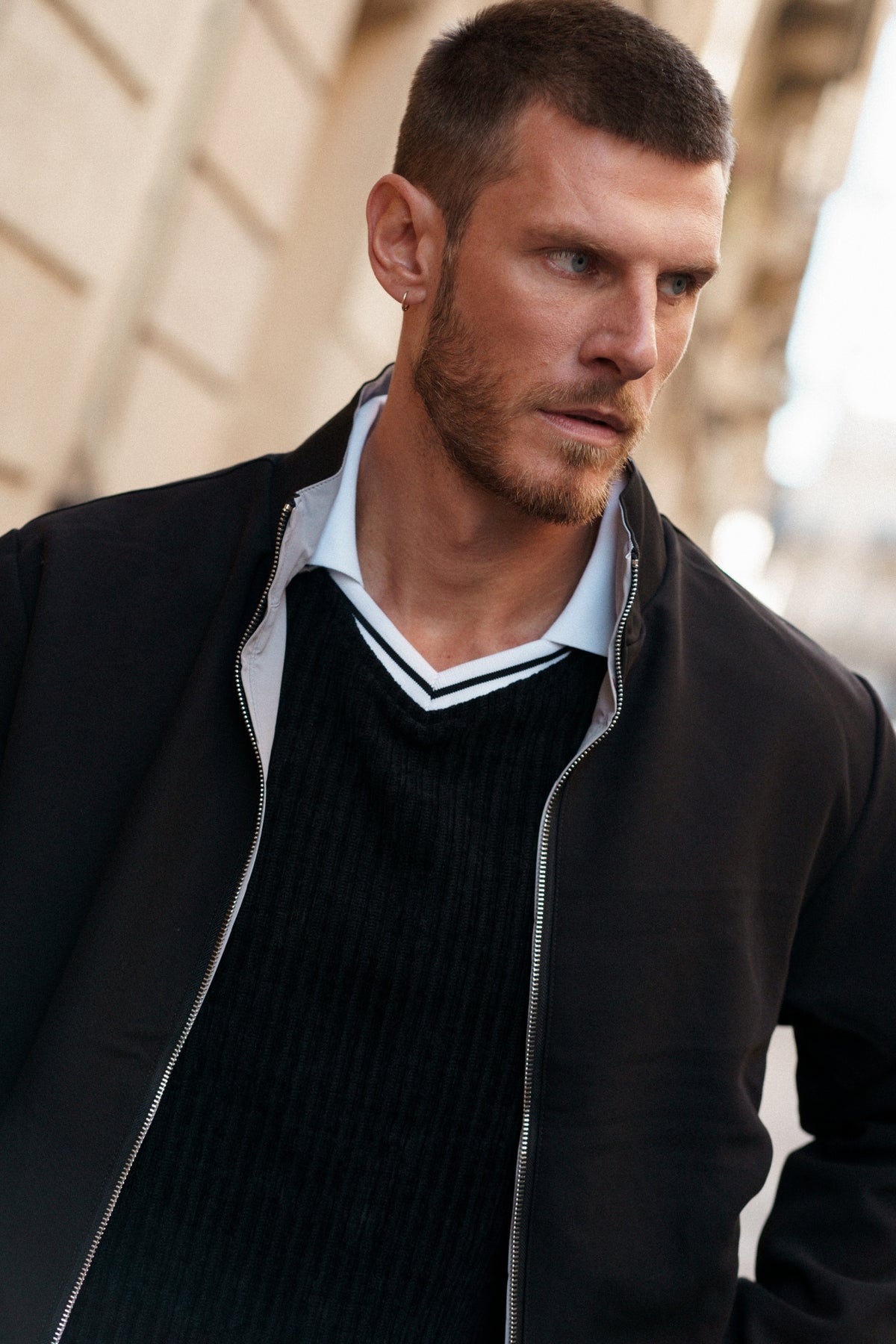 Blouson Clément réversible - noir / gris clair-thumbmail-3