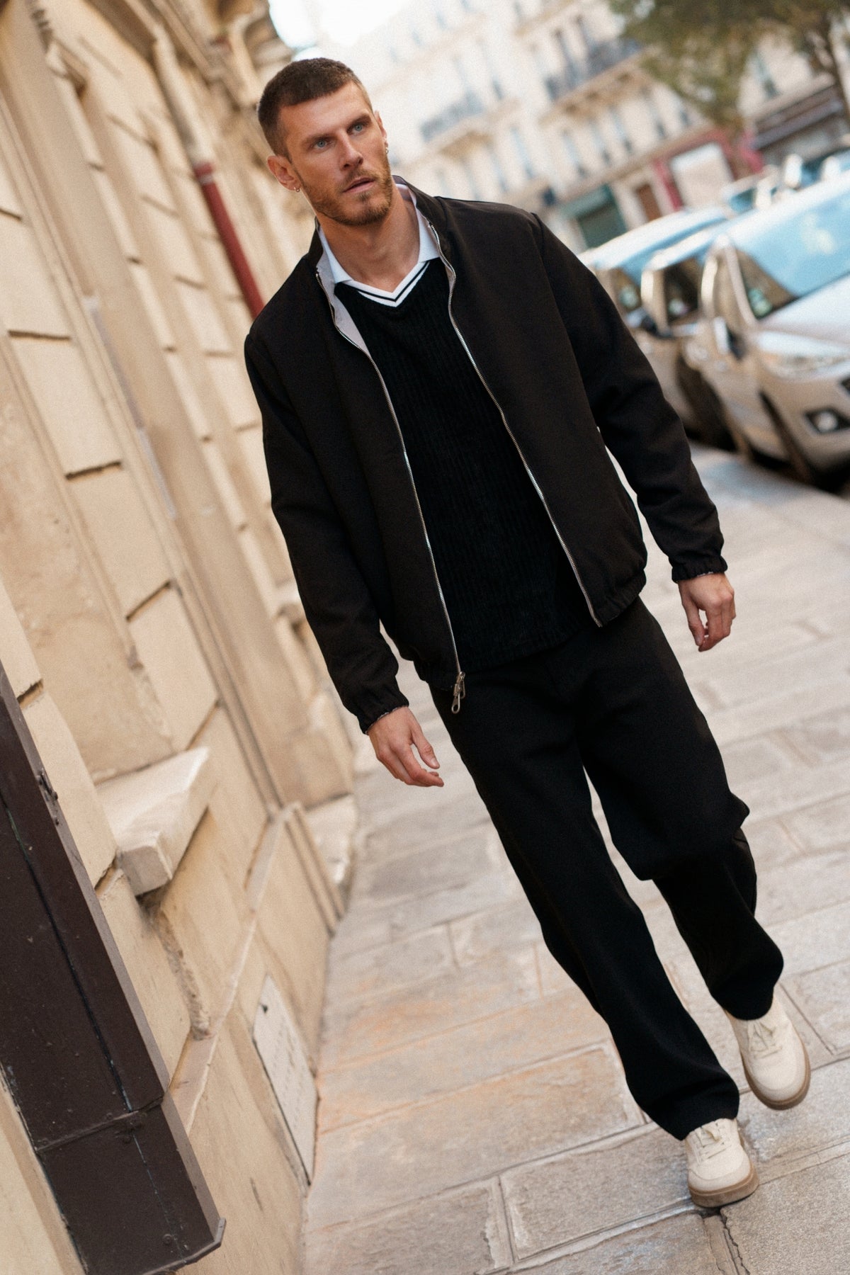 Blouson Clément réversible - noir / gris clair-thumbmail-2