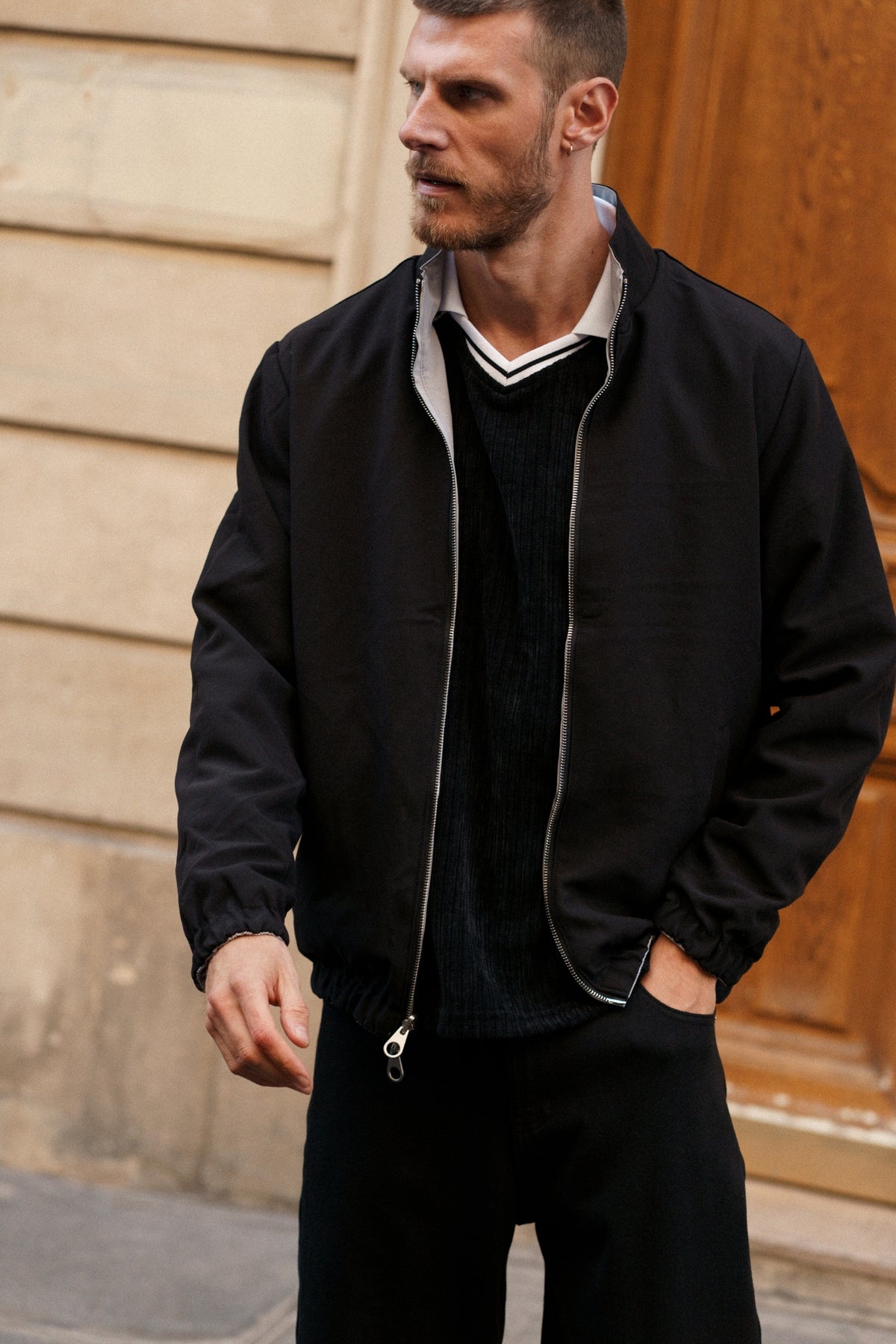 Blouson Clément réversible - noir / gris clair-thumbmail-5