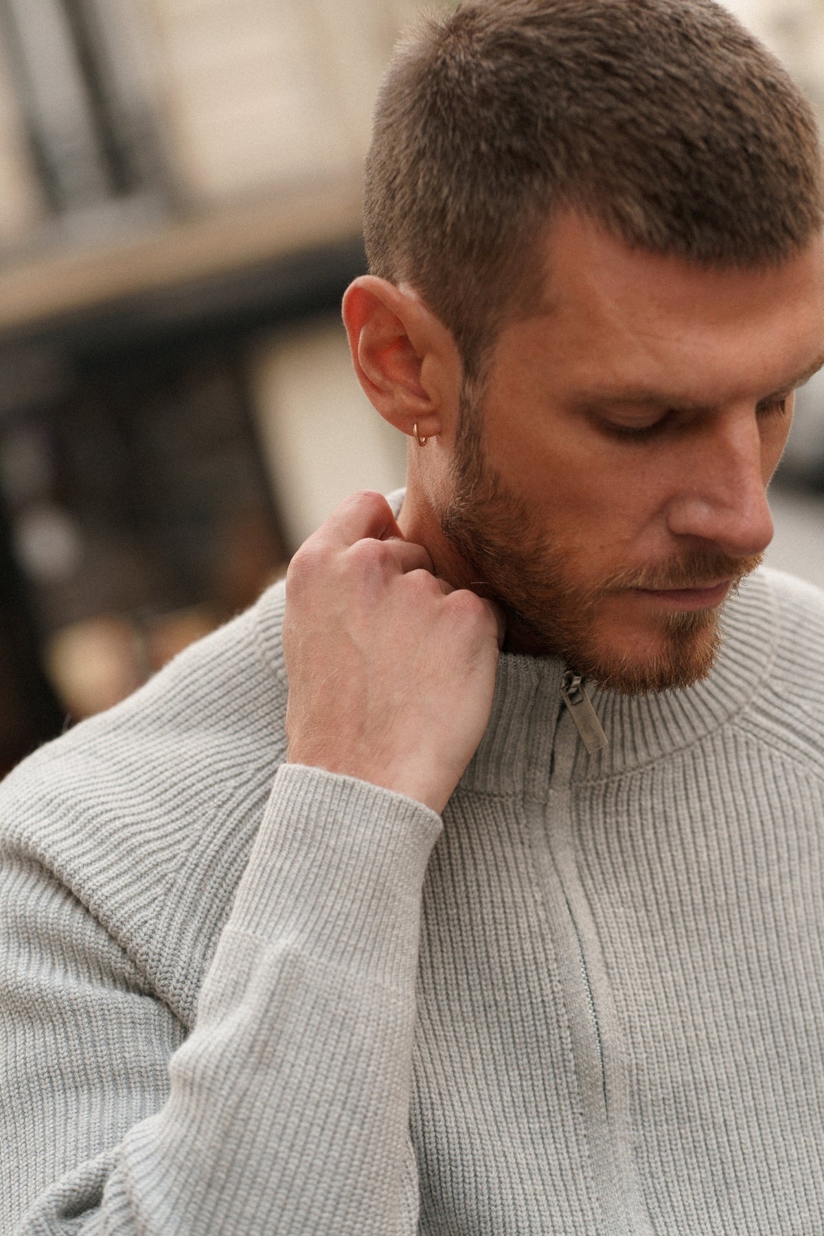 Cardigan Paul - gris chiné-thumbmail-4