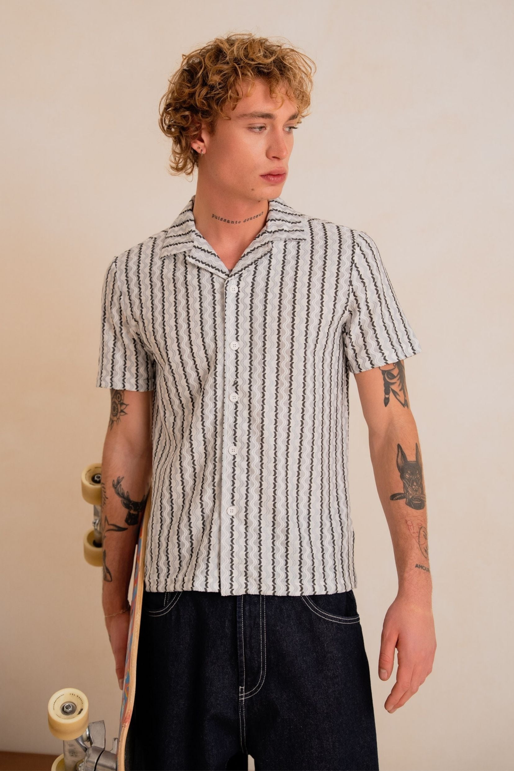 Chemise Sumba - blanc bleu