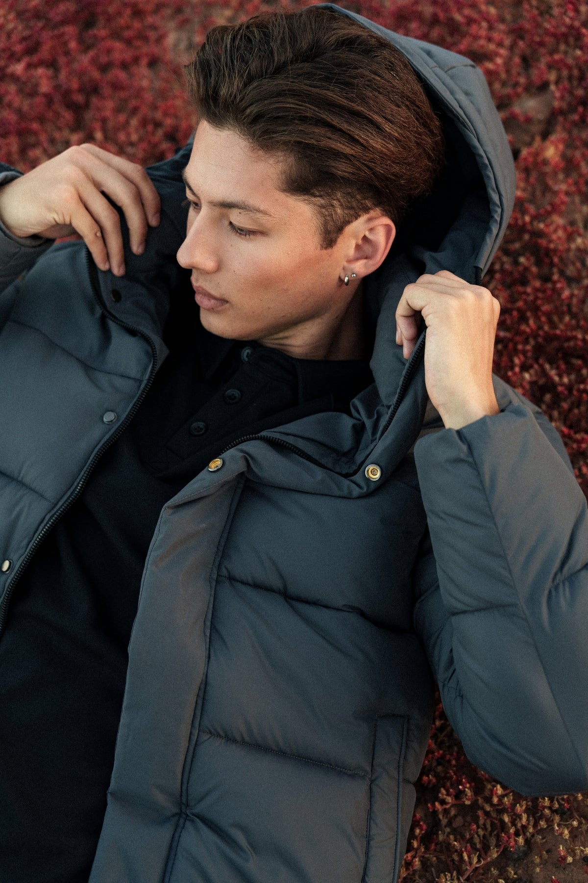 Doudoune Femés gris anthracite homme – Zayne Paris, photo 4