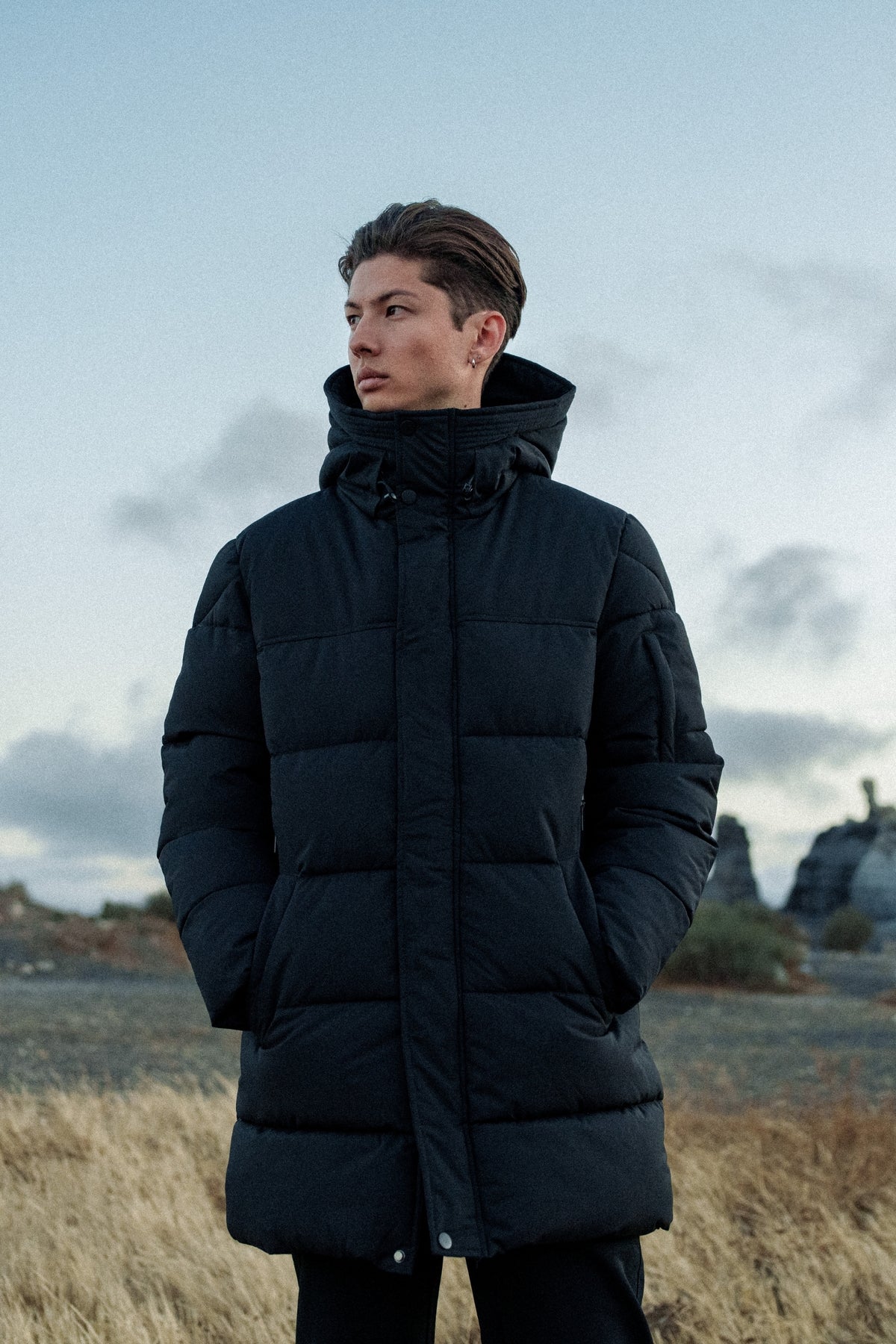 Doudoune longue Tías noir homme – Zayne Paris