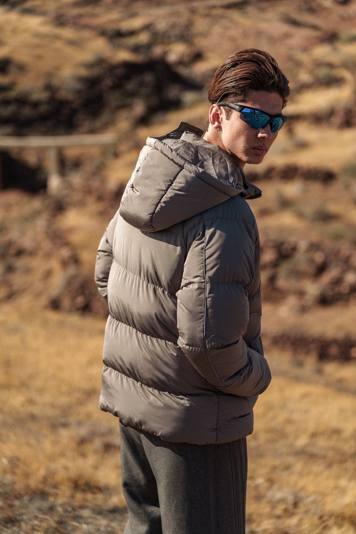 Doudoune Yaiza taupe homme – Zayne Paris, photo 4