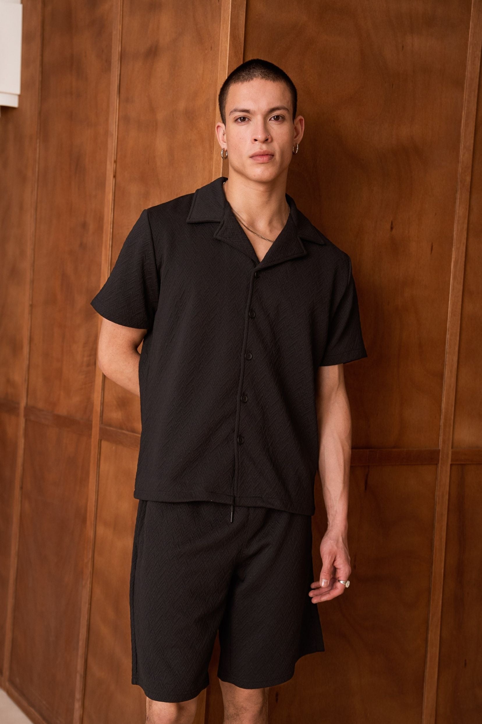 Ensemble chemise / short Lounge - Noir