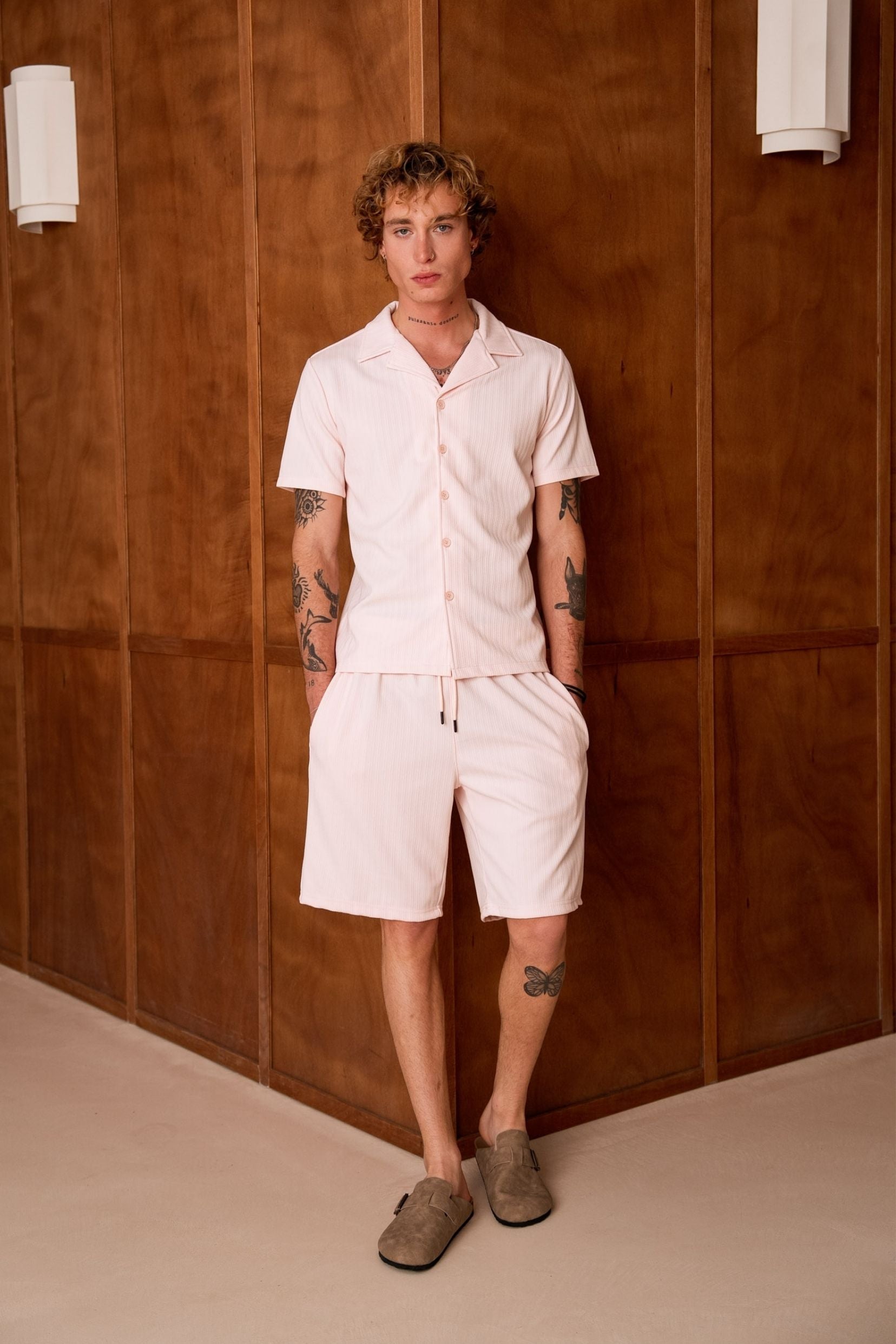 Ensemble chemise / short Breath - Rose pâle