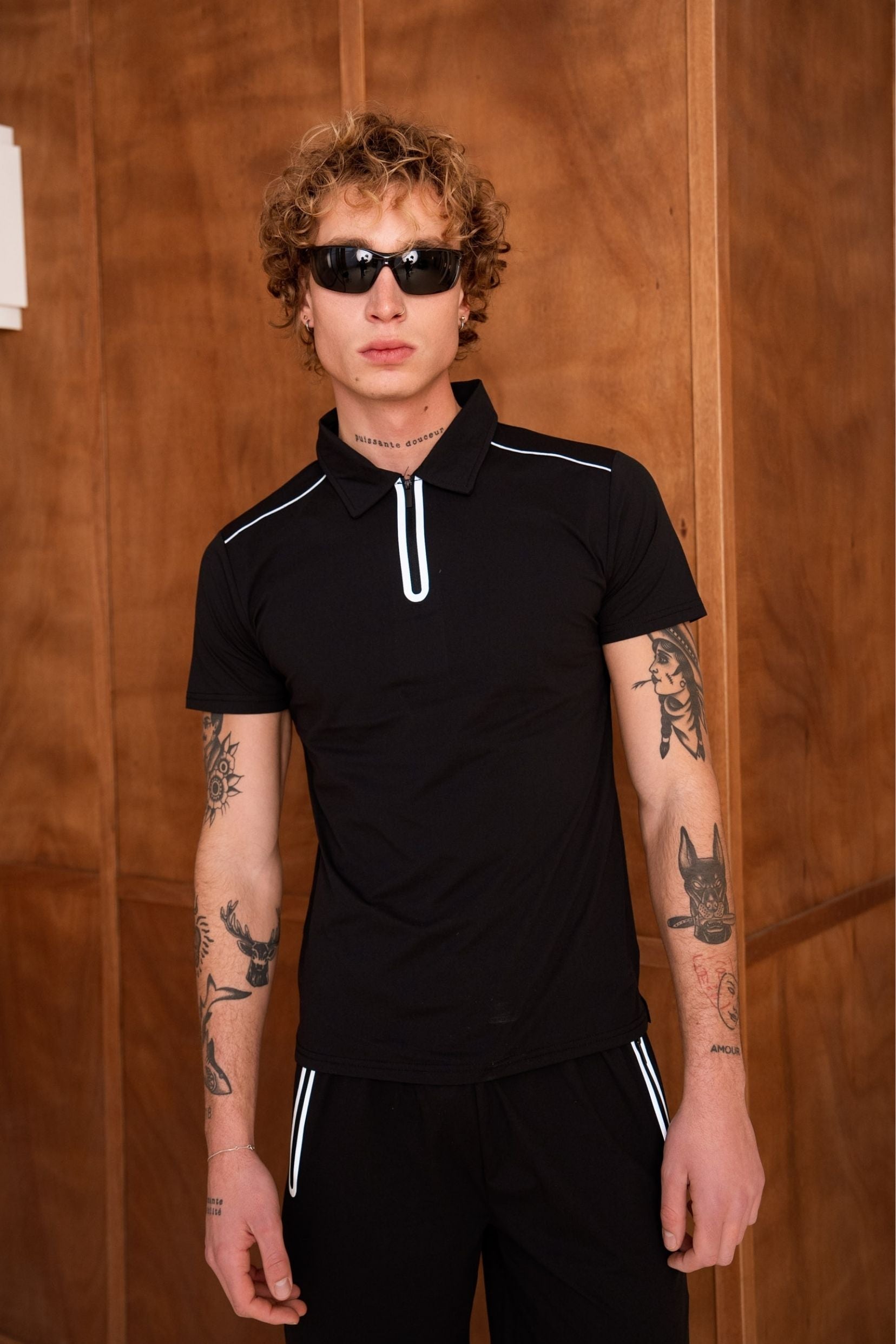 Ensemble tshirt / short Spin - noir