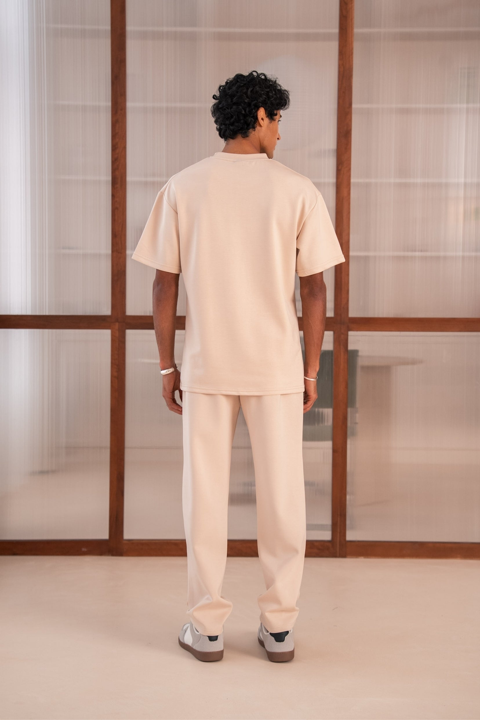 Flow Trousers - Beige-thumbmail-4