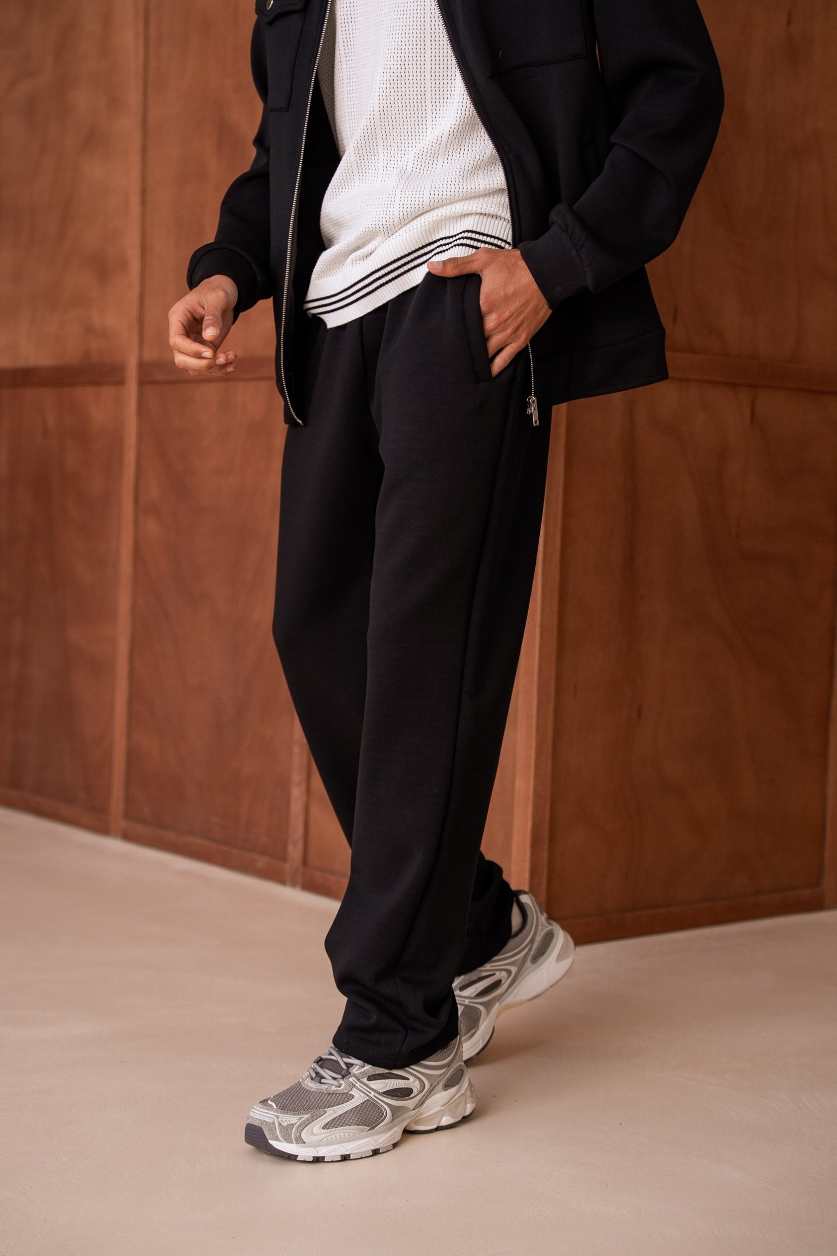 Flow Trousers - Black-thumbmail-3
