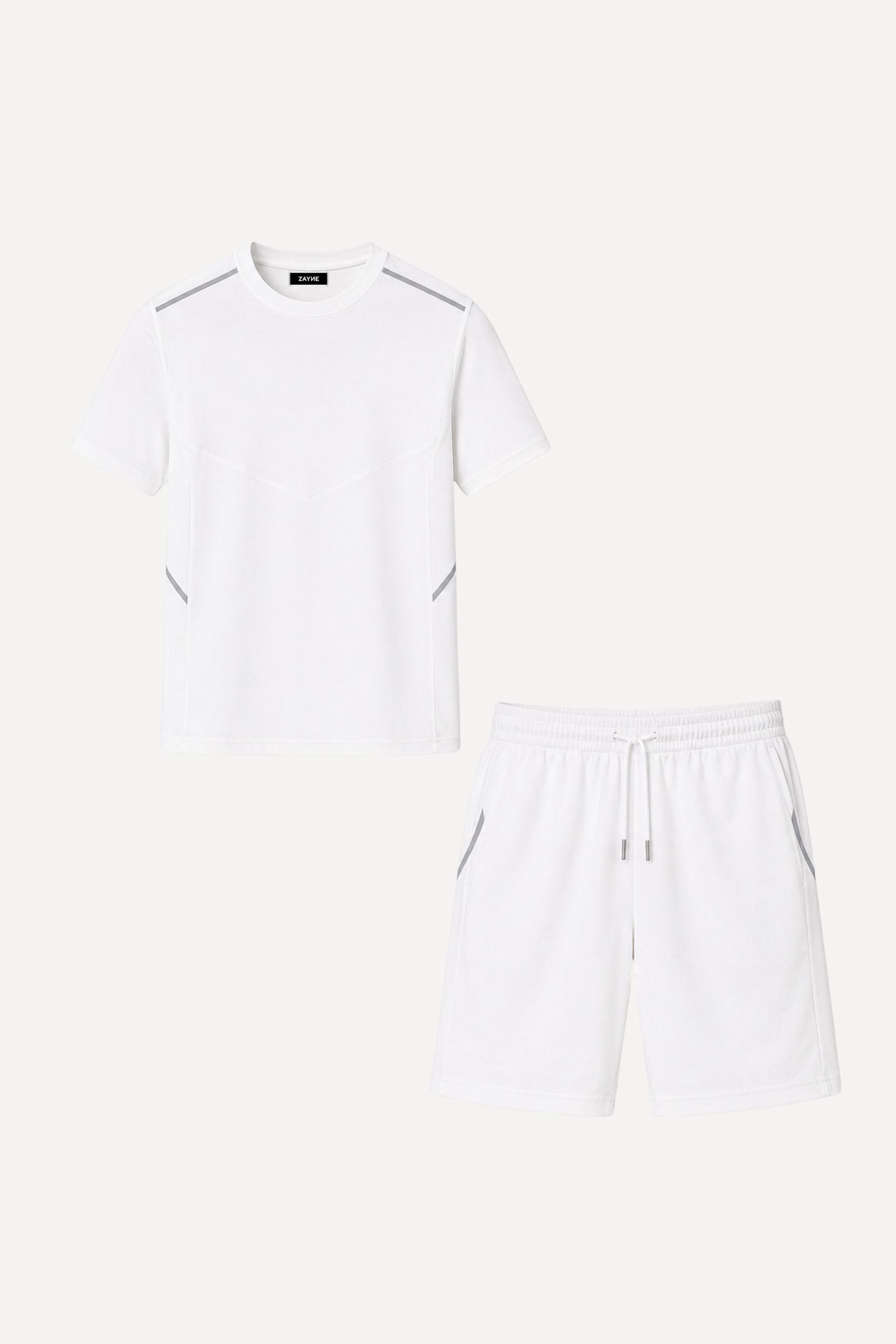Ensemble tshirt/short Practice - blanc-thumbmail-8