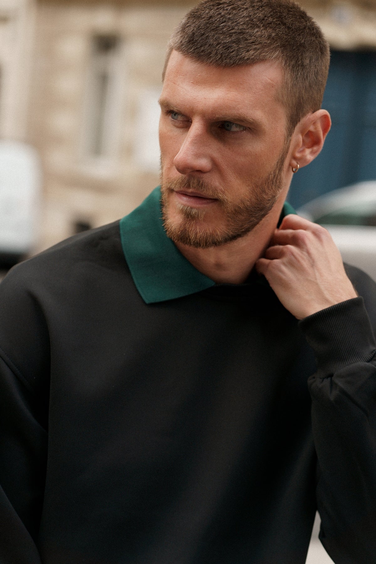 Sweat Côme - anthracite / vert-thumbmail-3