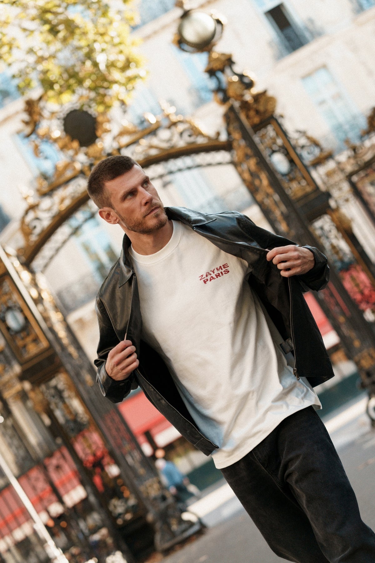 T-shirt Adrien « Chase the Flow » - blanc-thumbmail-2