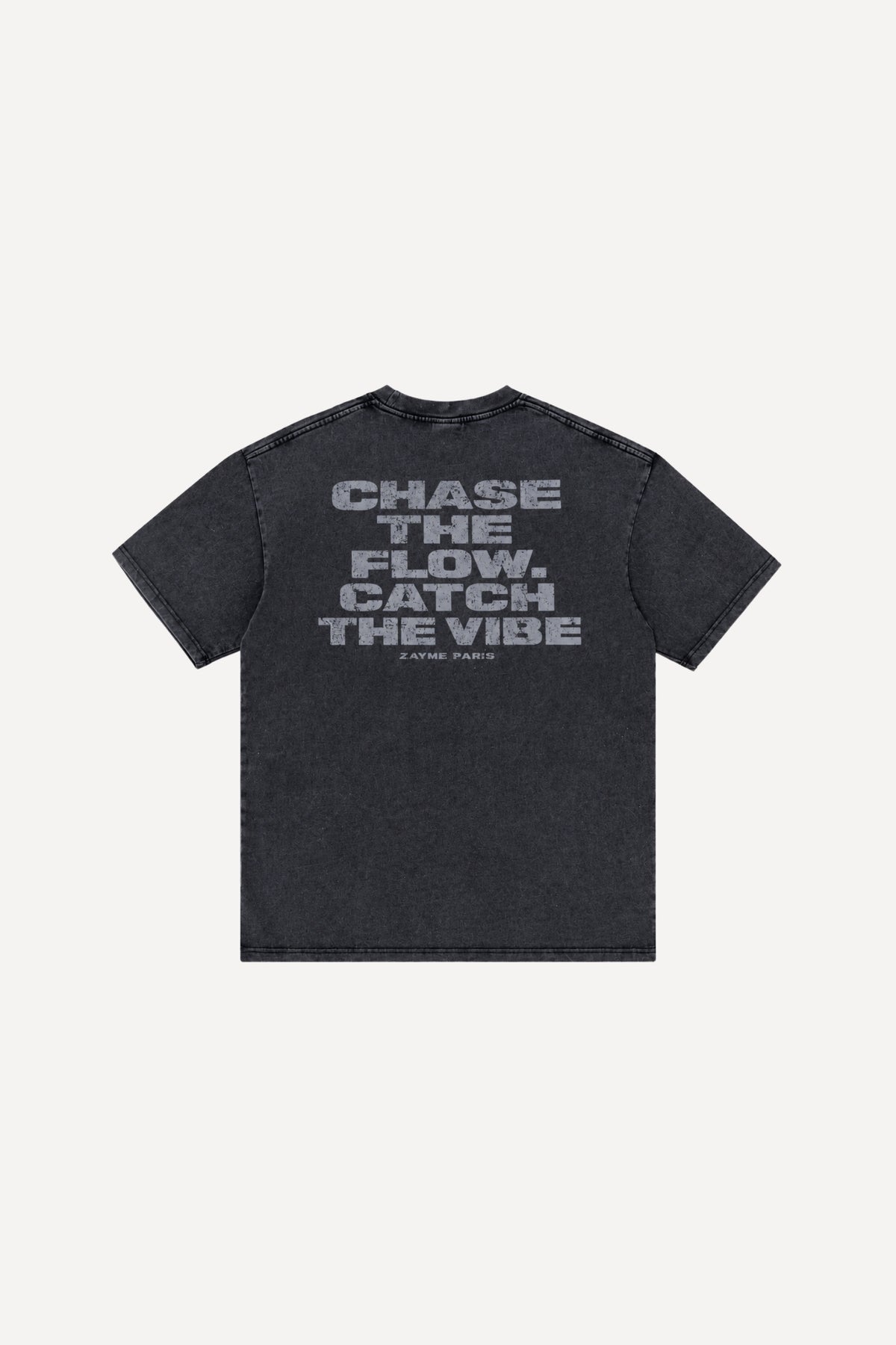 T-shirt Adrien « Chase the Flow » - gris délavé