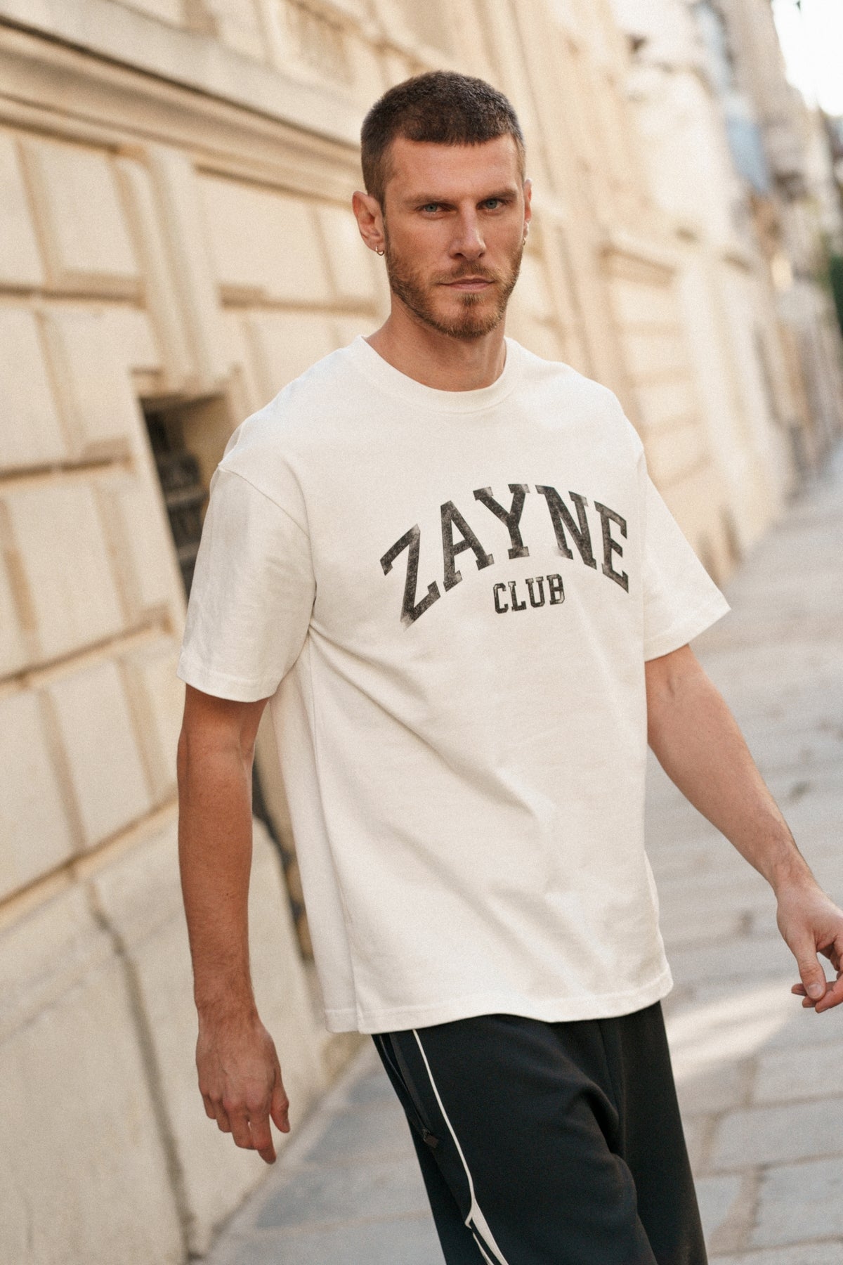 T-shirt Alban « Zayne Club » - écru-thumbmail-3