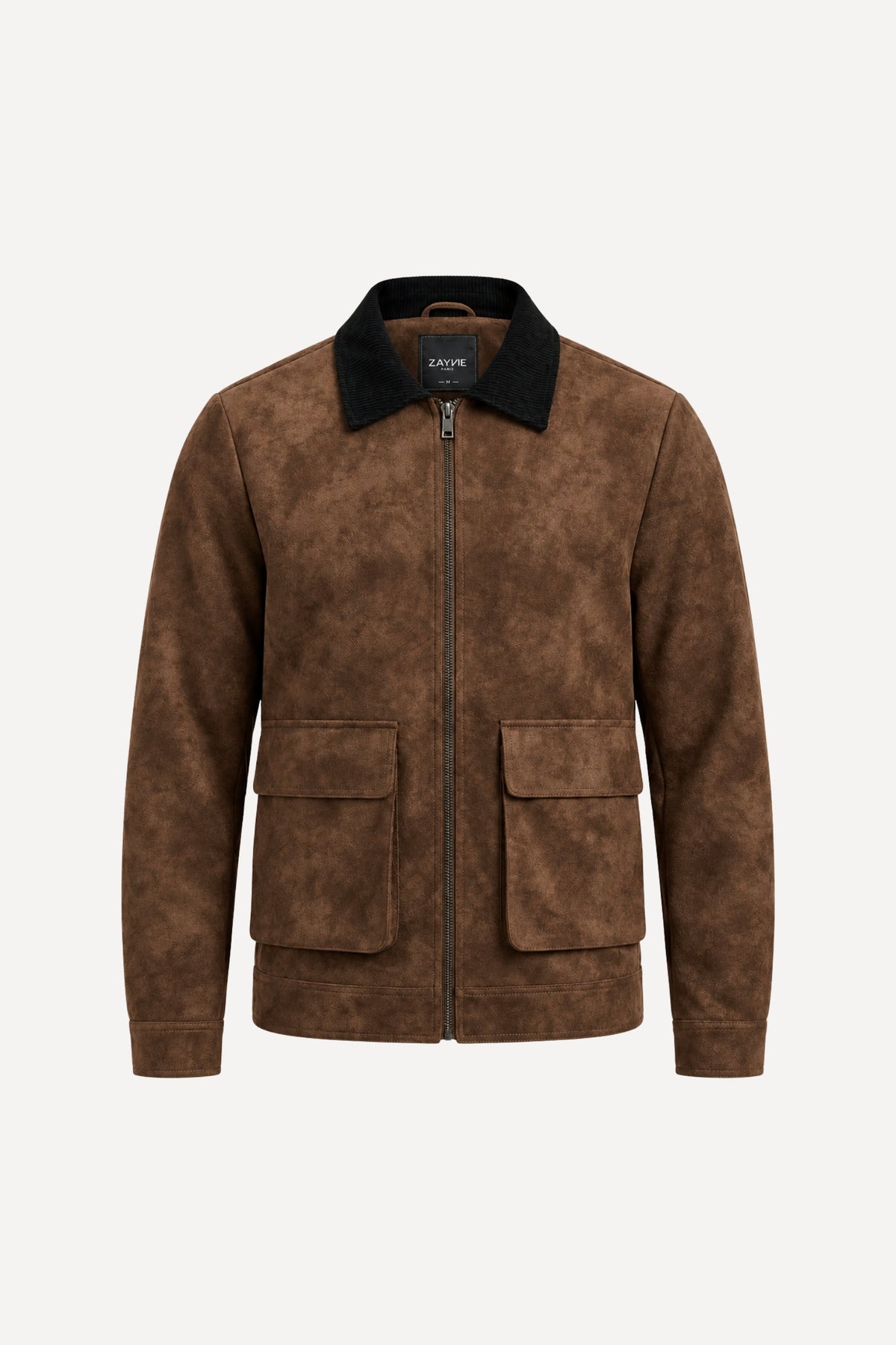 Veste Naël - marron / col noir-thumbmail-12