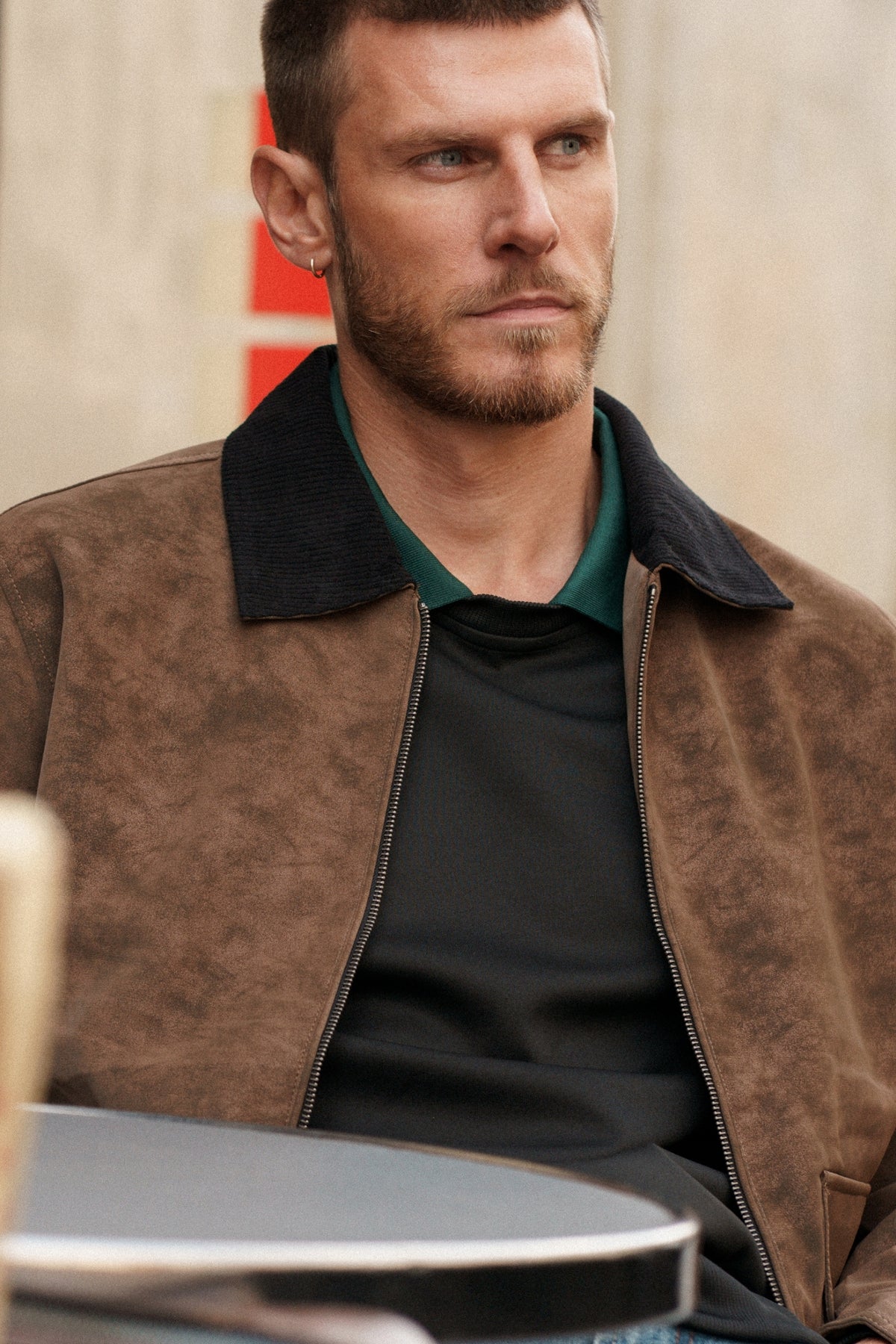 Veste Naël - marron / col noir-thumbmail-5