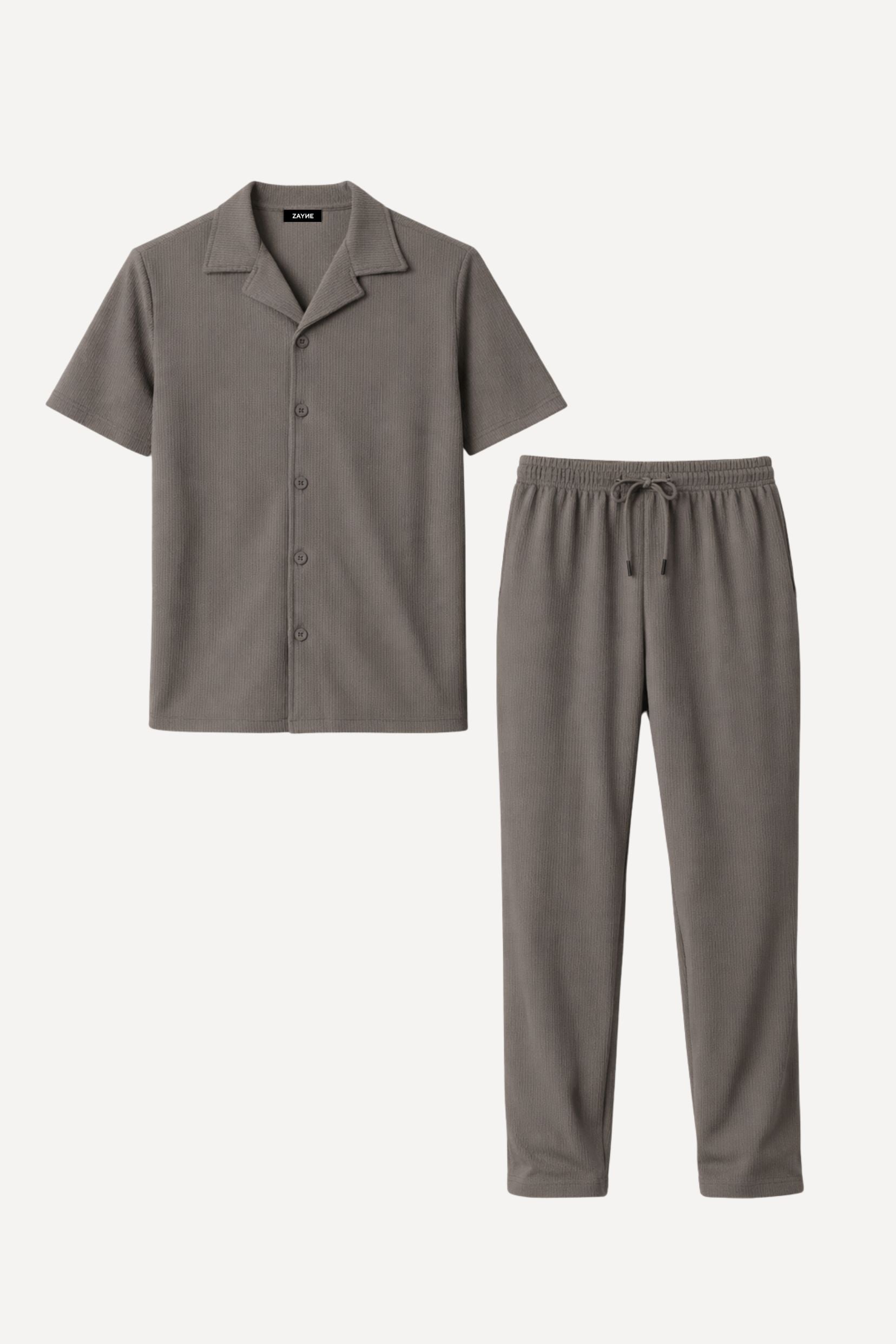 Ensemble Chemise / pantalon Malang - Gris anthracite