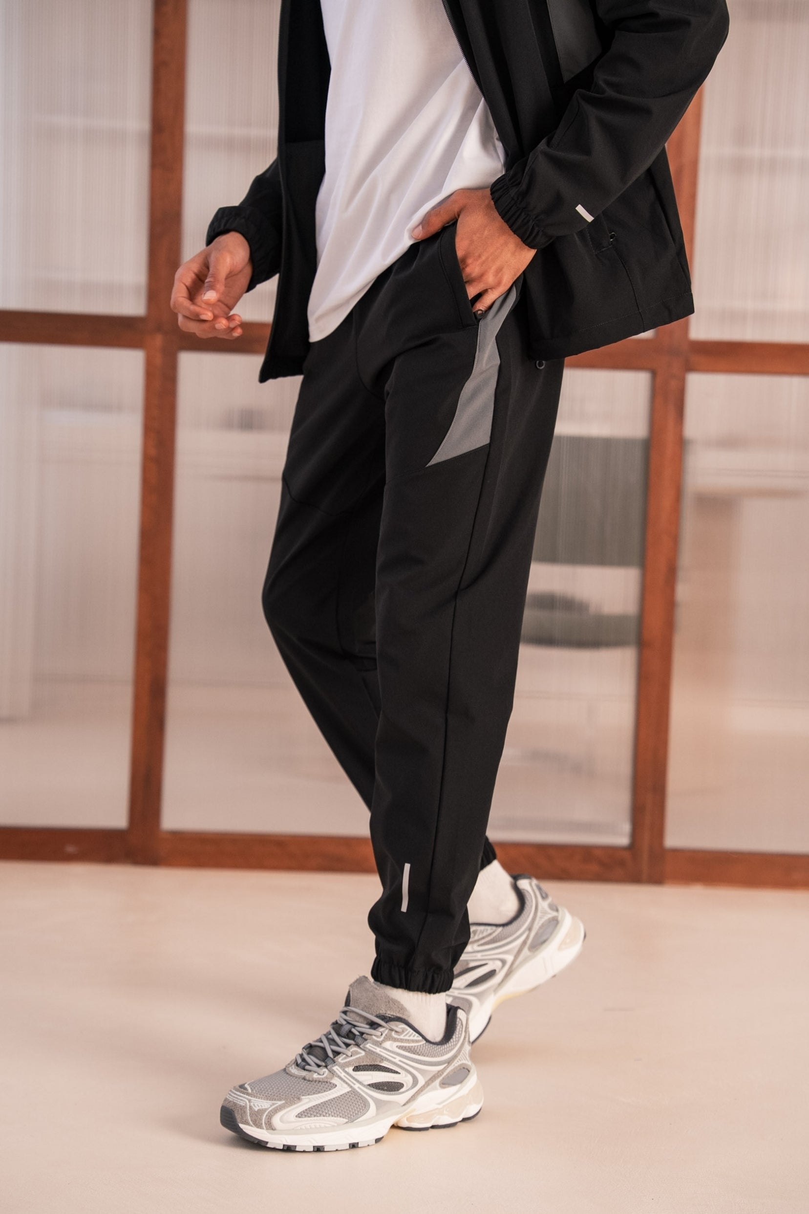 Active tracksuit set - Black-thumbmail-3
