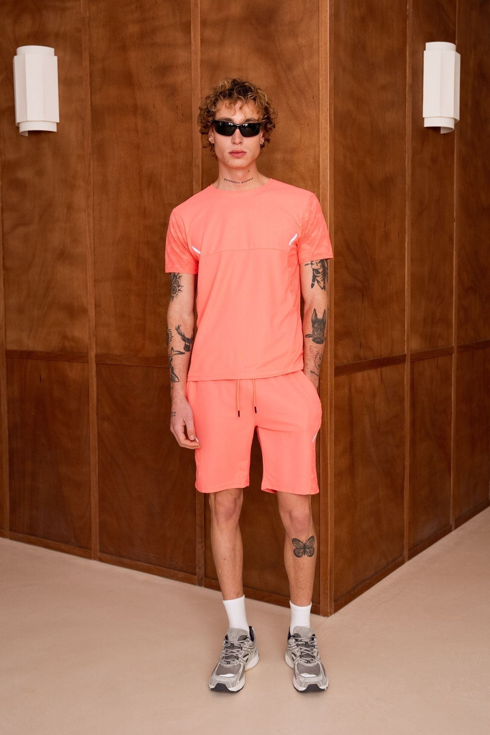 Ensemble tshirt / short Start - Rose Saumon