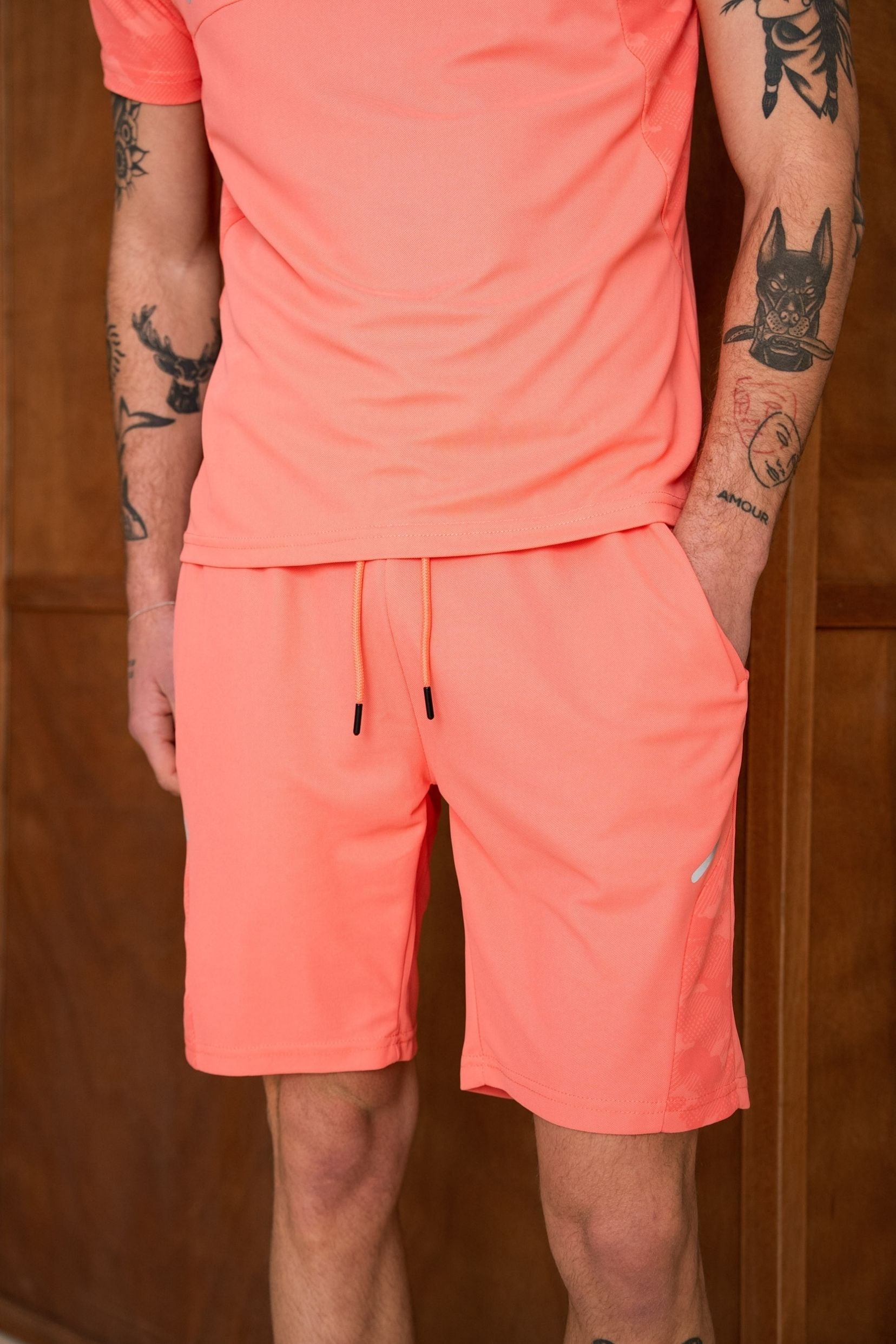 Ensemble tshirt / short Start - Rose Saumon-thumbmail-4