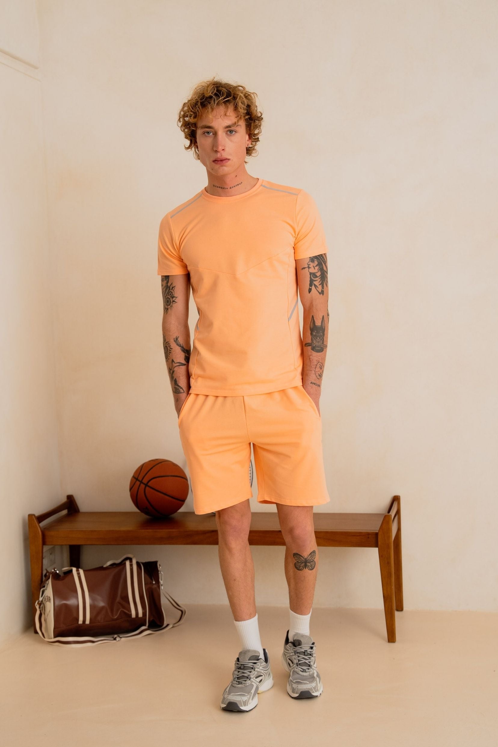 Ensemble tshirt / short Practice - orange