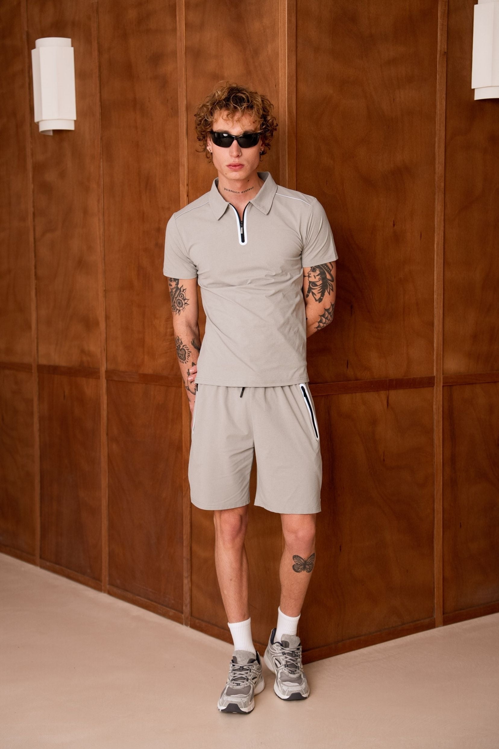 Ensemble tshirt / short Spin - gris