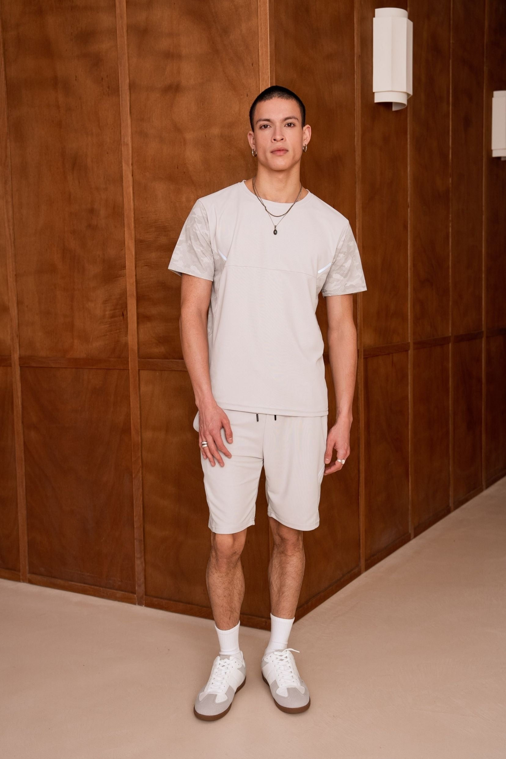 Ensemble tshirt / short Start - Gris-thumbmail-1