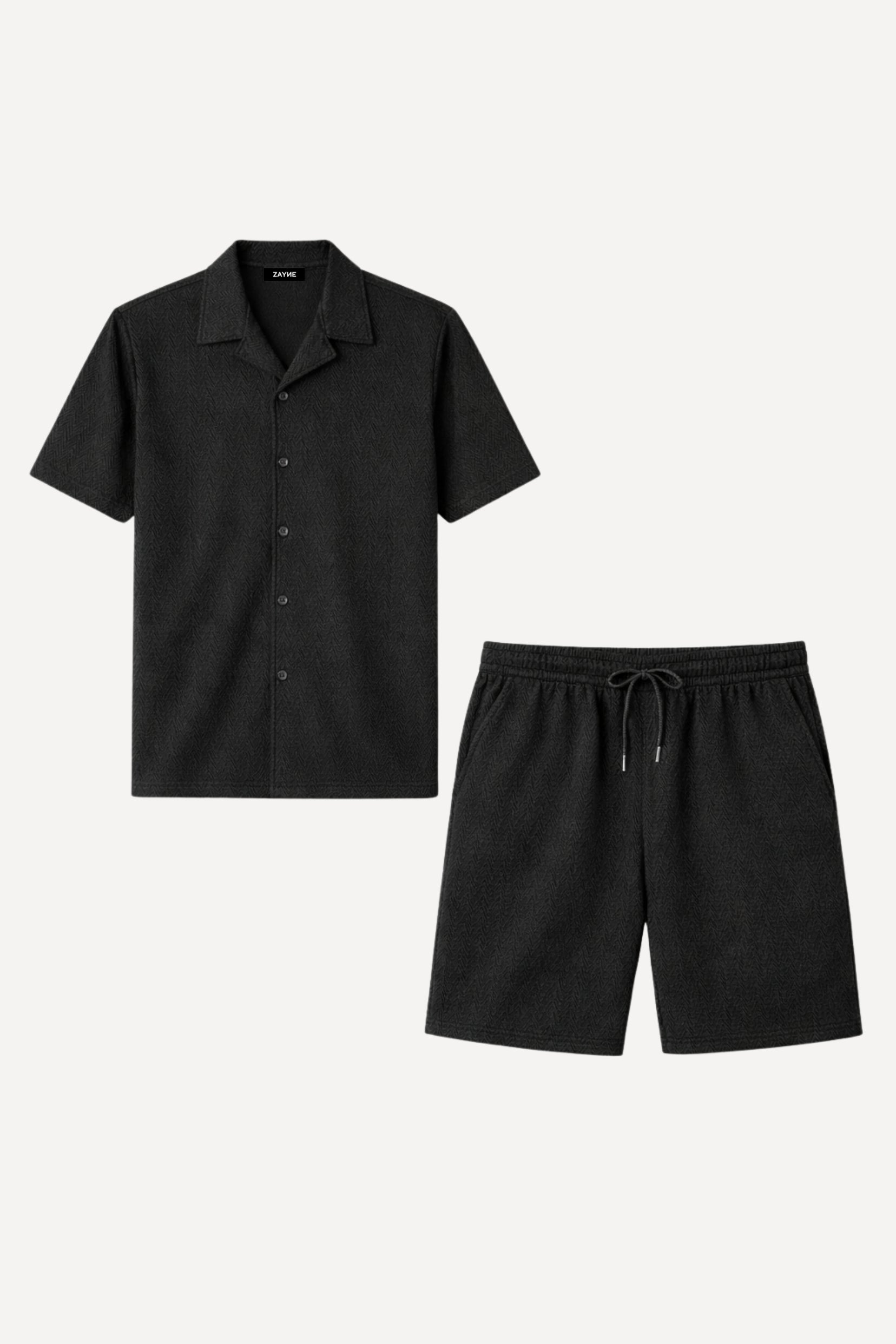 Ensemble chemise / short Lounge - Noir