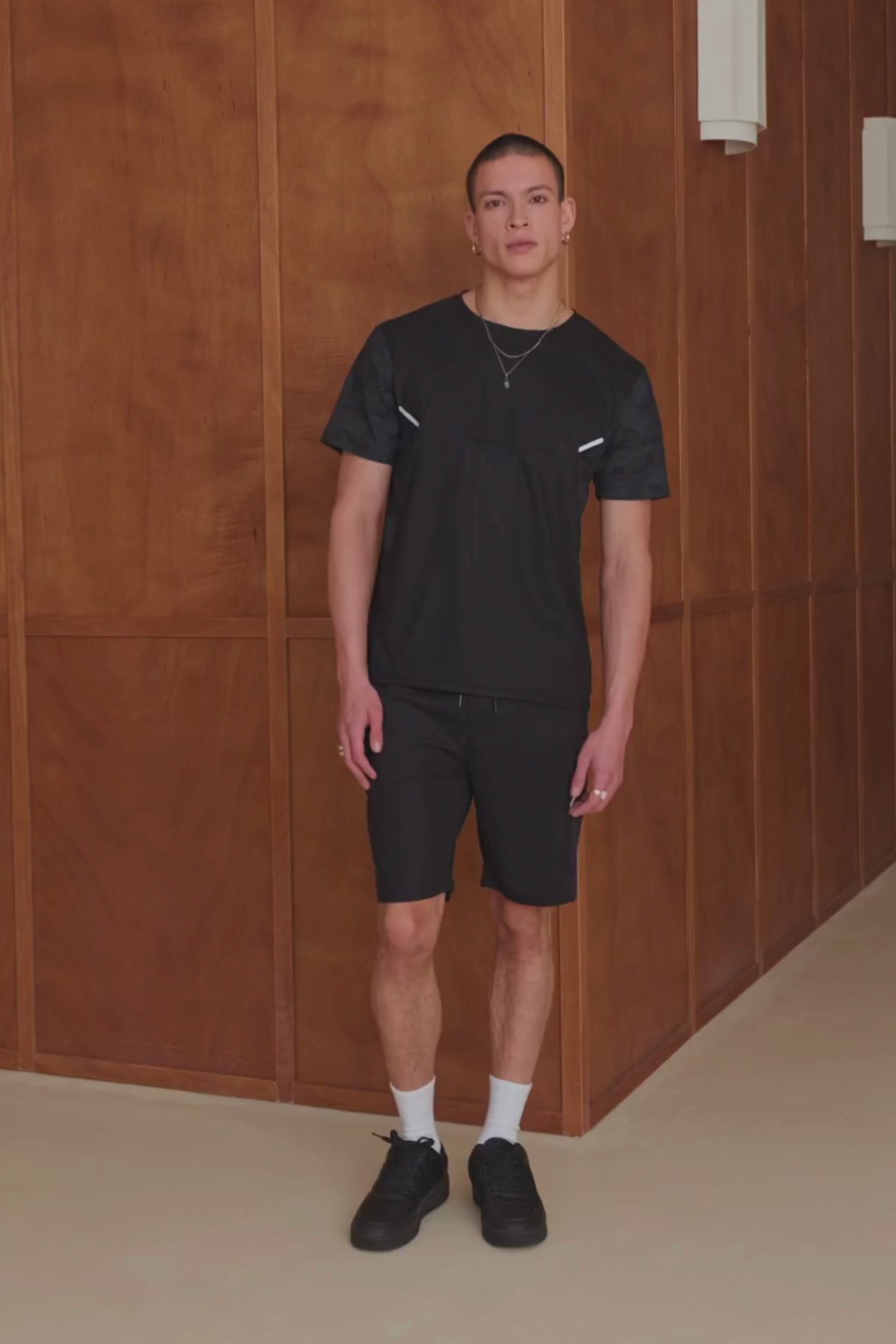 Ensemble tshirt / short Start - Noir-thumbmail-5