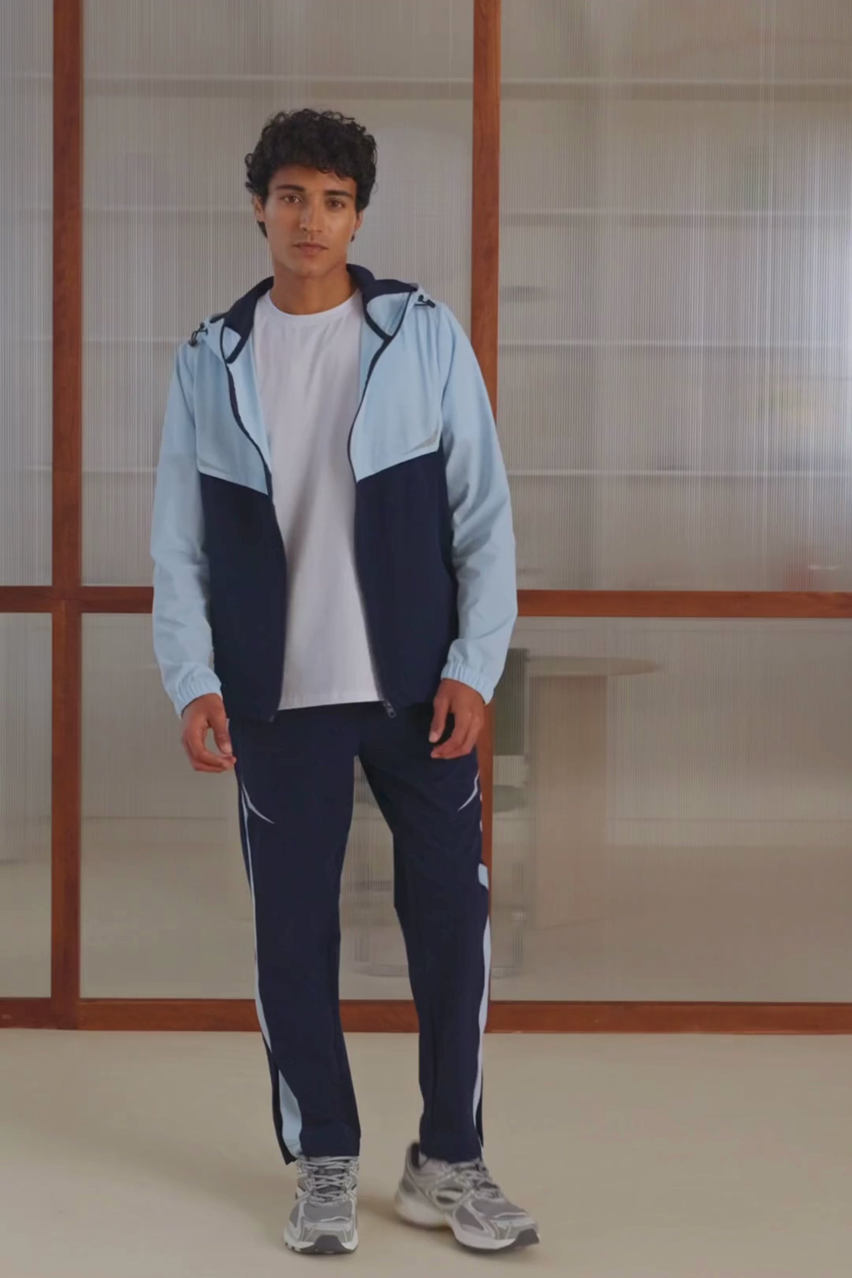 Ensemble jogging Ground - Turquoise/Marine-thumbmail-2