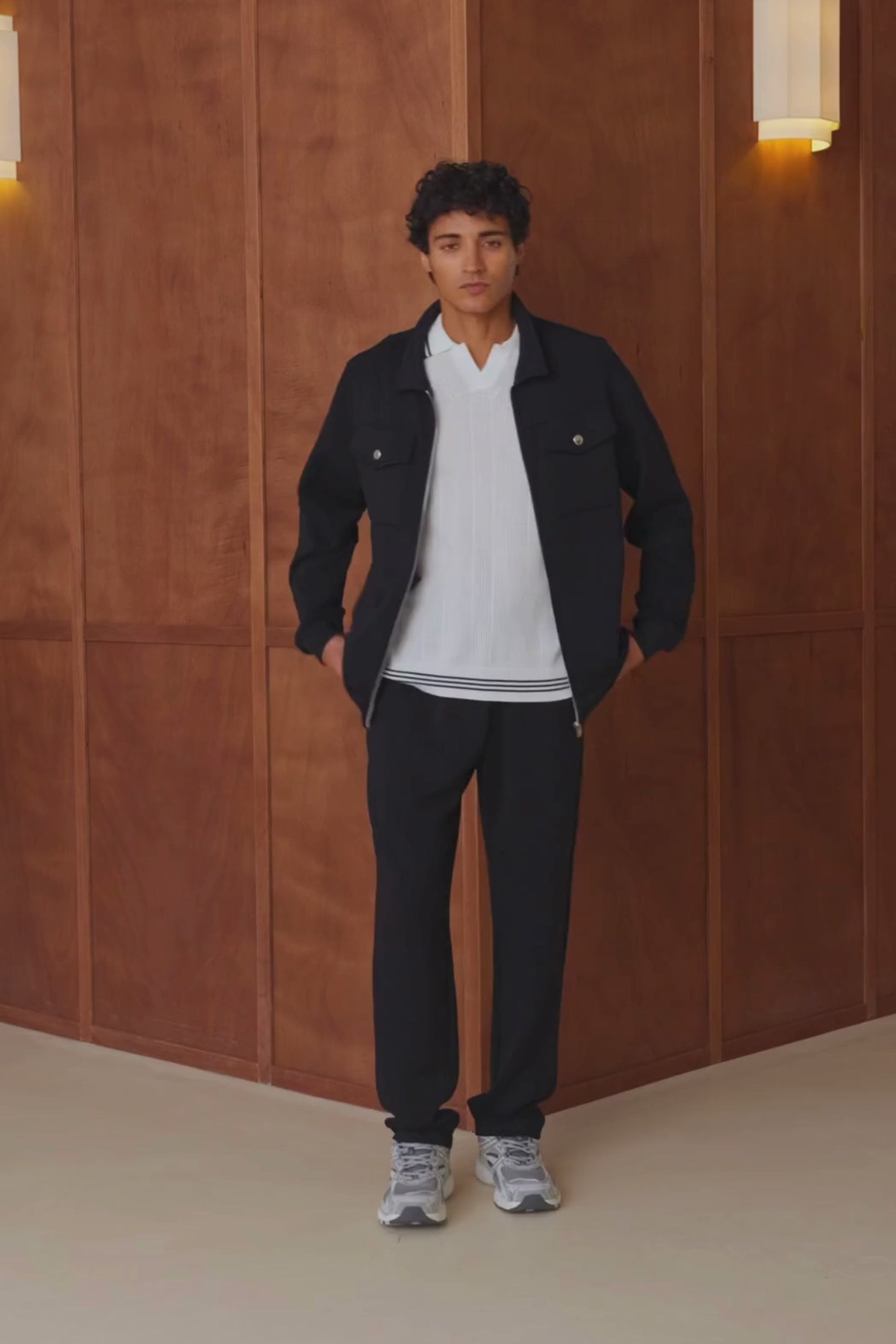 Flow Trousers - Black-thumbmail-2