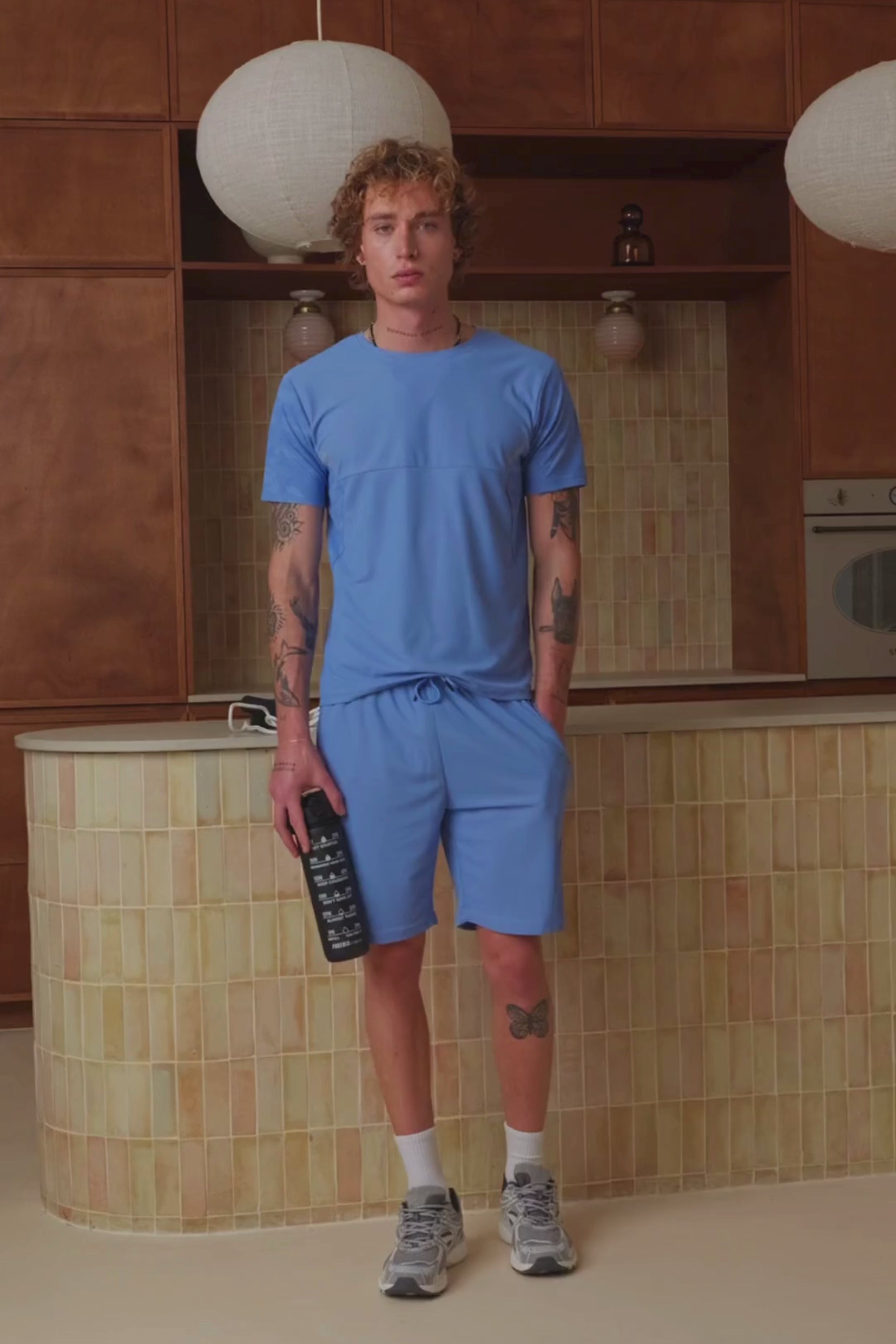 Ensemble tshirt / short Start - Bleu-thumbmail-6